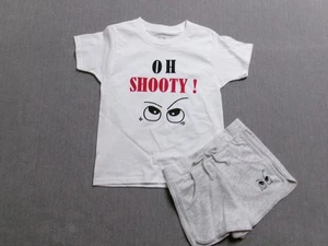 Short Set Girls Shirt Size 4T Shorts Size 3T Oh Shooty Graphic FOTL and Granimal - Picture 1 of 11