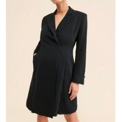 Emilia George Marie Blazer Transicional Maternidad Hasta la Rodilla Camisa Vestido XS Foto 1 de 4