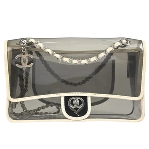 Chanel Black Clear PVC Shoulder Bag 185617 - Picture 1 of 10