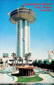 Vintage Landmark Hotel Las Vegas Postkarte 60er Jahre Mid Century Architektur - Bild 1 von 2