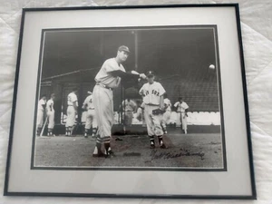 Unique Ted Williams Signed 15x19 Photo - 24x20 Framed - PSA COA - Circa 1950-52 - Picture 1 of 2