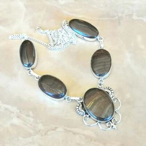 Handmade Pietersite Quarzo Gemma 925 Argento Sterling Collana 20 " #N01837 - Foto 1 di 1