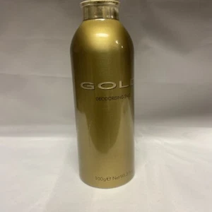 GOLD Deodorising Talc 3.5 oz for Men by Parfums Bleu Limited New.Sealed - Picture 1 of 4