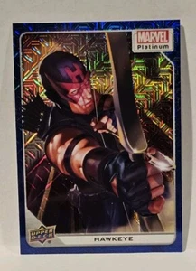 2022 Upper Deck Marvel Platinum - Blue Traxx /499 - Hawkeye - #18 NM/M - Bild 1 von 4