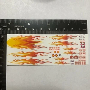 Clear 1:64 Waterslide Decal for 66 Dodge A100 Van Fire Flames - Picture 1 of 7