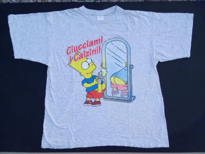 THE SIMPSONS Ciucciami i Calzini VINTAGE T-SHIRT Matt Groening CARTOONS Size XL - Imagen 1 de 4