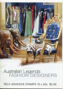 2005 Australian Legends Fashion Designers - Stamp booklet Barcode 180164 - Picture 1 of 3