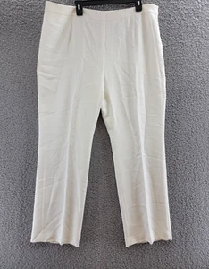 Le Suit Solid High Rise Pants Women's 18 Vanilla Ice Pull On Styling Lined - Picture 1 of 15