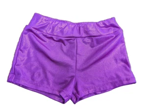 More Than Magic Girl's Purple Shimmer Pull Up Gym Shorts XS (4/5) Gymnastics - Picture 1 of 8