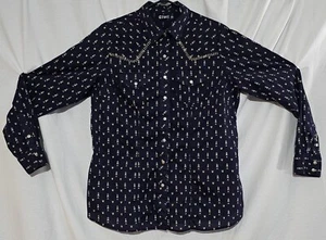 Cruel Girl Women's Long Sleeved Western Navy Designed Shirt XXL - Picture 1 of 4