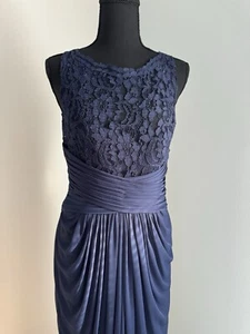 Davids Bridal BridesmaidDress/formal Gown Size 8 Blue - Picture 1 of 17