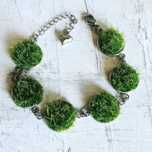 Unique LUSH GREEN GRASS BRACELET handmade LAWN nature GIFT BOX garden GARDENER - Picture 1 of 1