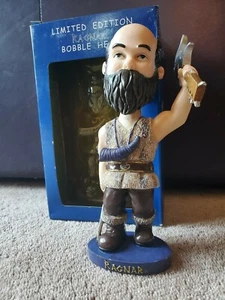 Vintage Minnesota Vikings Ragnar Mascot Bobblehead Doll Autographed NEW in Box - Picture 1 of 5