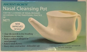 Ancient Secrets ~ Nasal Cleansing Pot ~ "New Improved Design" ~ Factory Sealed - Picture 1 of 6
