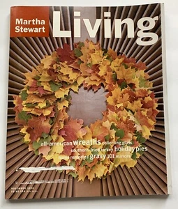 November 1996 MARTHA STEWART Living MAGAZINE Wreaths SOUTHERN FRIED TURKEY Gravy - Foto 1 di 1