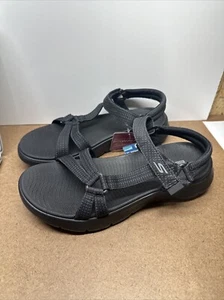 Skechers GO WALK Flex Sandal Black Womens Sz 11 141451/BBK - Picture 1 of 4