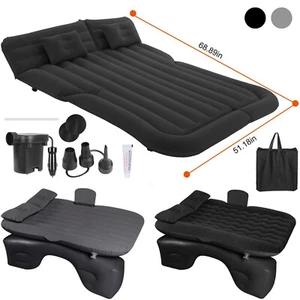 Car Inflatable Travel Mattress Air Bed Back Seat Sleep Rest Mat with Pump&Pillow - Picture 1 of 37