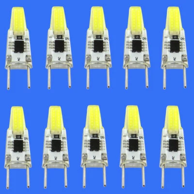 10pcs G8 T3 Mini Flat Bulb COB 1505 LED Puck Light Cabinet light 110V White #H - Image 1 of 4