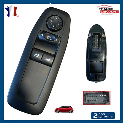 BOUTON DE LEVE VITRE ELECTRIQUE AVANT GAUCHE POUR PEUGEOT 208 I - 96758211ZD - Photo 1/4