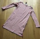 Red & White Stripe Boat Neck Long Sleeve Dress - Size M - BRAND NEW WITH TAGS