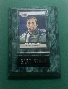 BART STARR GREEN BAY PACKERS CARD PLAQUE DECOR NFL Pro Card Encased - Picture 1 of 4