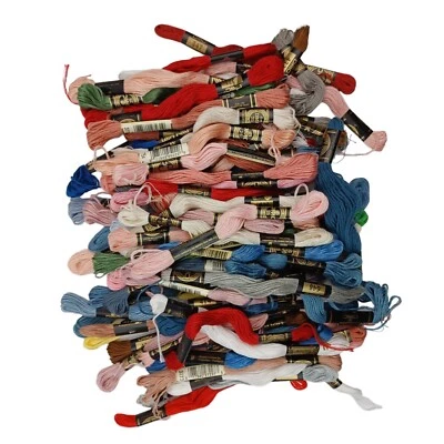 Lot of 71 DMC Embroidery Floss Skeins Various Colors Some Duplicates - Image 1 of 2