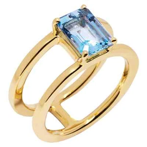 For Engagement Solitaire Open Silver Ring For Her - Picture 1 of 5