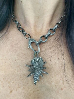 Construye tu colección Nina Gilin - Colgante con ala de diamantes pavé plata rodio 925 Foto 1 de 4