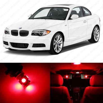 13 x Red LED Interior Light Package For 2008 - 2013 BMW 128i 135i 1M + TOOL - Image 1 of 4