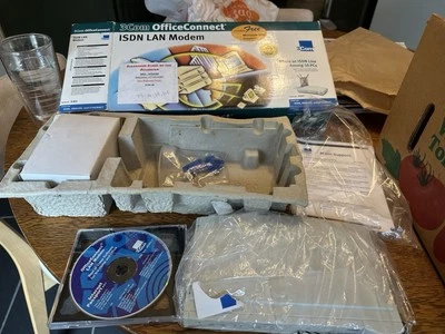 Vintage 3Com OfficeConnect  US Robotics 3C892 ISDN LAN Modem In Box W Cd Manual - Image 1 of 4
