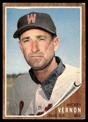 1962 Topps Mickey Vernon Washington Senators #152 - Image 1 of 2