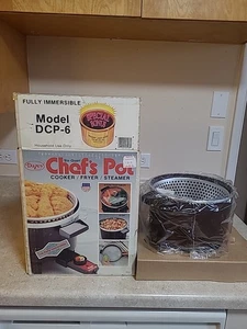 Dazey Chef's Pot 6qt 6 Quart Herd Friteuse Dampfgarer Papa eintauchbar neu geöffnet - Bild 1 von 14