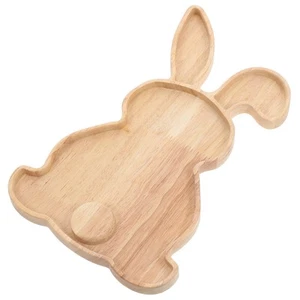Tablero de charcutería en forma de conejito de Pascua bandeja de madera plato de dulces - Imagen 1 de 12