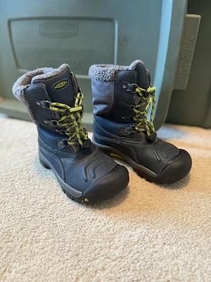 Keen бассейн снег ботинки водонепроницаемый изолированный крышка носок шерпа с подкладкой синий серый детей 2 - Изображение 1 из 4