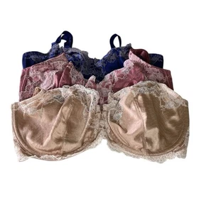 Wacoal Bra 851256 Lace Affair Underwire Bras Set Of 3 Size 38DDD EUC - Picture 1 of 10