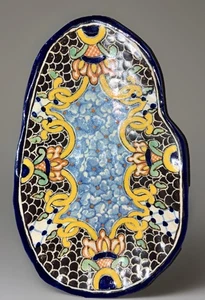 HERMOSA Bandeja Cerámica Vintage URIARTE TALAVERA - México Firmada 81/4" 246-TEN - Imagen 1 de 8