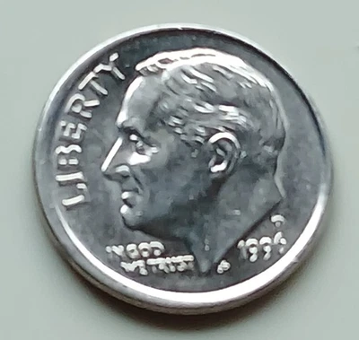 1999 D Partial Collar Error Dime Uncirculated - Image 1 of 2