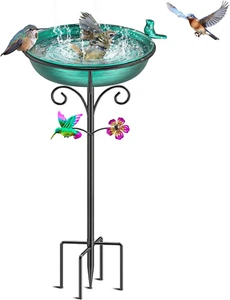 38.6in Bird Baths for Outdoors, Detachable Birdbaths for The Garden Clearance - Picture 1 of 12