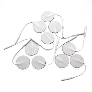 36 almohadillas de electrodos de repuesto para masajistas/decenas de unidades tela blanca redonda de 1,25" - Imagen 1 de 12