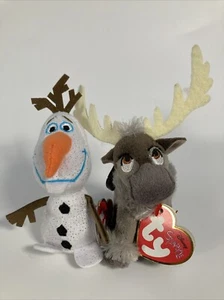 Juego de 2 TY Olaf & Sven 2019 Disney Frozen 2 Gorros Bebé Clip de Llave de Plástico - Imagen 1 de 11