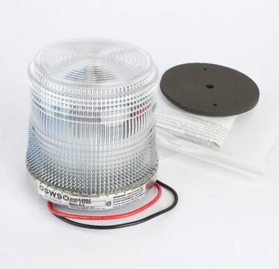 SWS I-200Z Clear Flashing Strobe Beacon, 12VDC, 0.5Amp, CSA Class I, II, III - Imagen 1 de 4