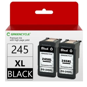 GREENCYCLE 2PK PG-245 XL schwarze Tinte für Canon MG2924 MG3022 TS3322 IP2850 MX490 - Bild 1 von 9