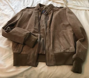 Chaqueta de gamuza marrón gris explosivo vintage talla 42 - Imagen 1 de 5
