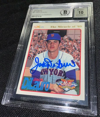 JACK DILAURO SIGNED 1969 NEW YORK METS 1994 SPECTRUM #21 BECKETT AUTO GRADE 10 - Image 1 of 2