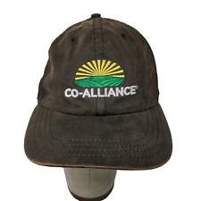 Co-Alliance Mens Hat Meshback Strapback Brown OSFA Embroidered Logo Farmer