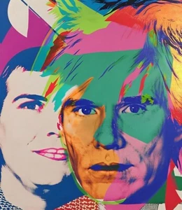 Andy Warhol Artist Oil Painting Canvas Signed Stamped Handmade Vintage - Picture 1 of 3