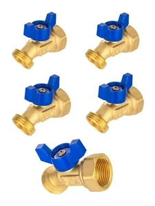 5 PCS EFIELD 1/4Turn Spigot ,Outdoor Brass Valve 3/4" Female NPT Inlet x3/4" MHT - Picture 1 of 6