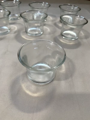 Set of 10 tea light votives candle holders clear (45mm) - Image 1 of 3