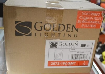 Aplique de pared Golden Lighting Smyth 2073-1WGMT, Foto 1 de 4