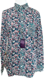 New J.Crew Liberty of London Perfect Shirt in Jade Peony Floral Size 0 - Picture 1 of 7